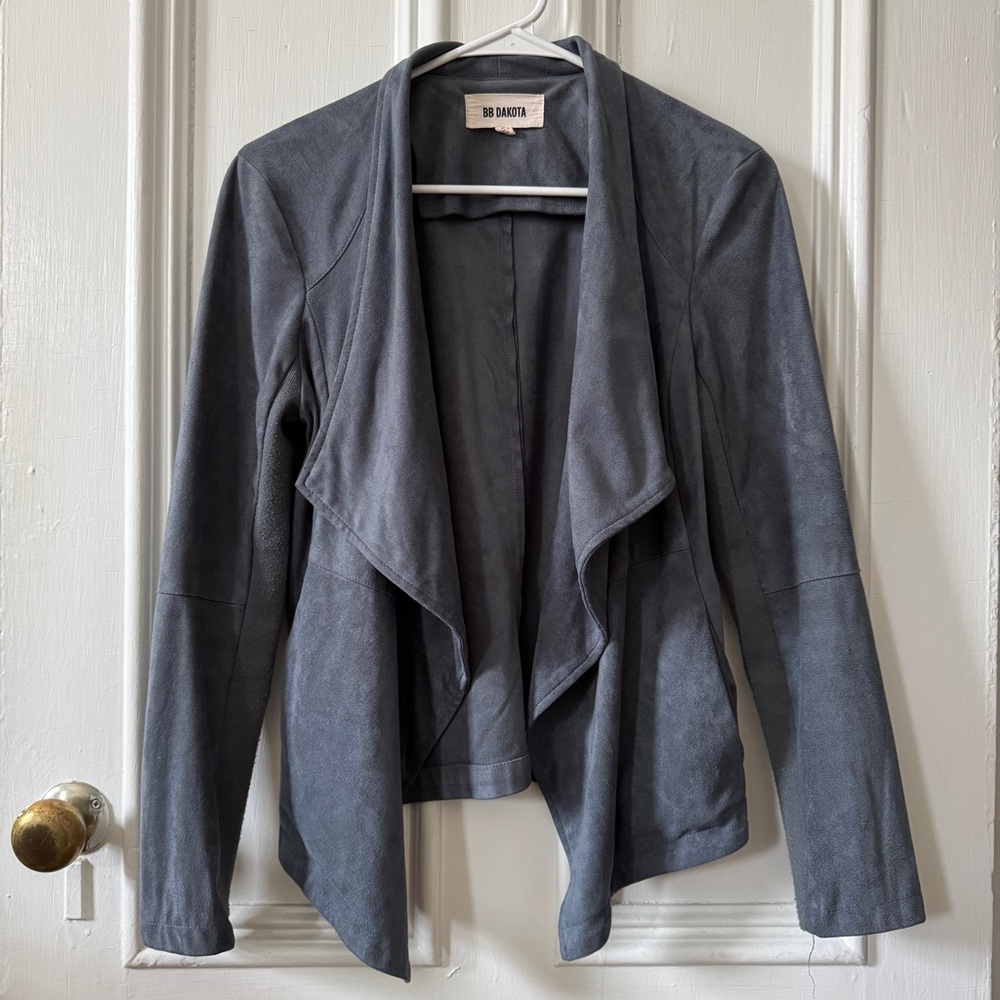 Blue suede jacket